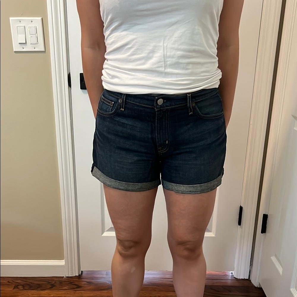 Dark Blue Denim Women's Shorts